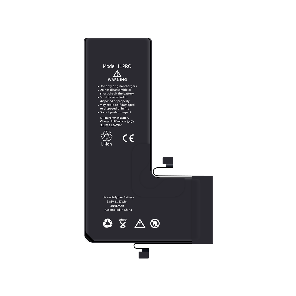 Akumulator iPhone - 11 Pro Bez Taśmy (BMS Connect)